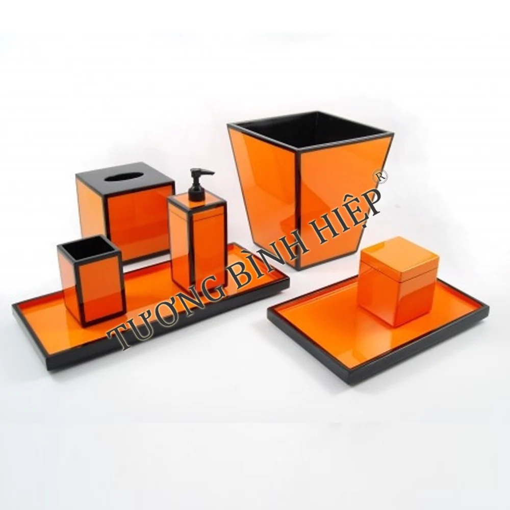 Đồ dùng phòng tắm sơn mài cao cấp, chất lượng