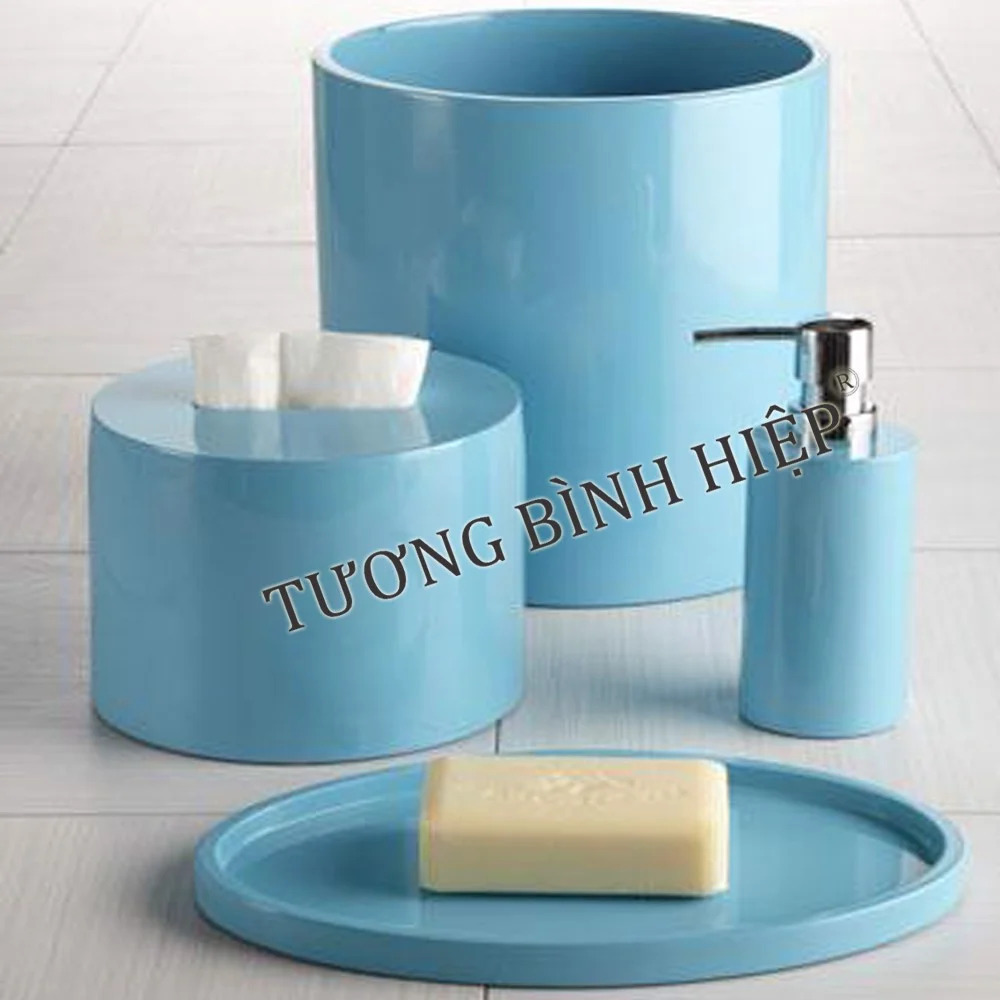 Đồ dùng phòng tắm sơn mài chất lượng bộ 06